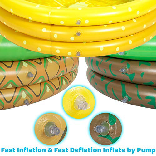 3 Packs 45 X 10 Inflatable Kiddie Pools Lemon Pineapple Avocado Inflatable Kiddie Pool Set for Kids Summer Fun Baby Swimming Pool Water Pool Pit Ball Pool
